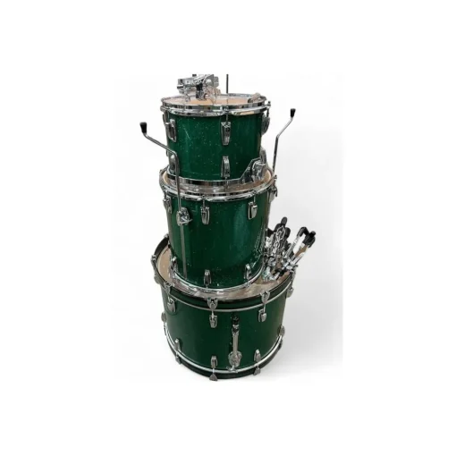 Used Ludwig 3 piece Classic Maple GREEN Drum Kit
