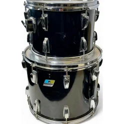Used Ludwig 5 Piece Classic Maple cherry kick / black cortex toms Drum Kit