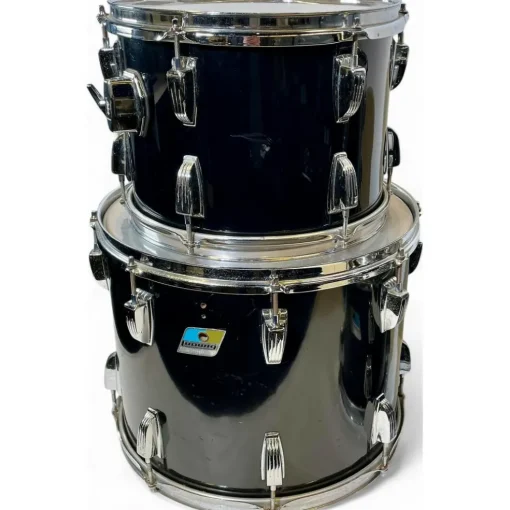 Used Ludwig 5 Piece Classic Maple cherry kick / black cortex toms Drum Kit
