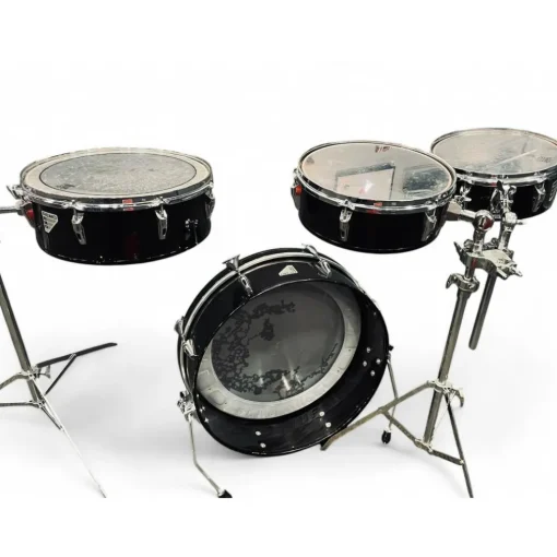 Used Remo 4 piece Legero Black Drum Kit