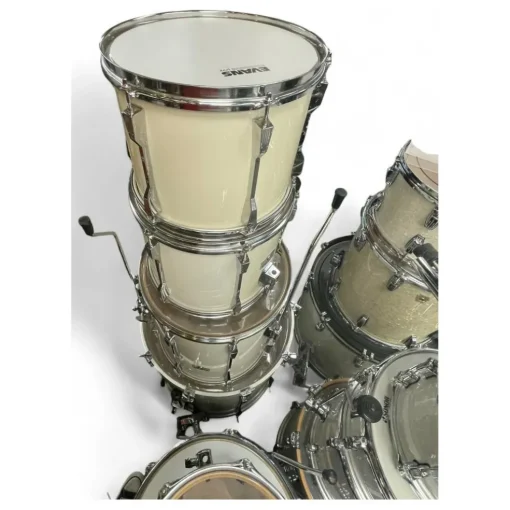 Used TAMA 4 Piece Rockstar Classic White Drum Kit