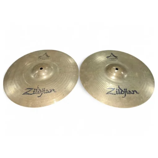 Used Zildjian 14in A Custom Hi Hat Pair Cymbal