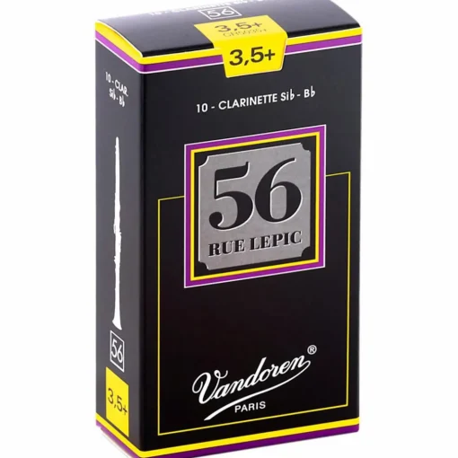 Vandoren 56 rue Lepic Bb Clarinet Reeds Strength 3.5+ Box of 10