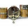 Vintage 1965 Ludwig 5 Piece 5pc Kit Gold Sparkle W/Chrome Snare Gold Sparkle Drum Kit
