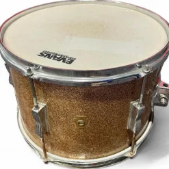 Vintage 1965 Ludwig 5 Piece 5pc Kit Gold Sparkle W/Chrome Snare Gold Sparkle Drum Kit