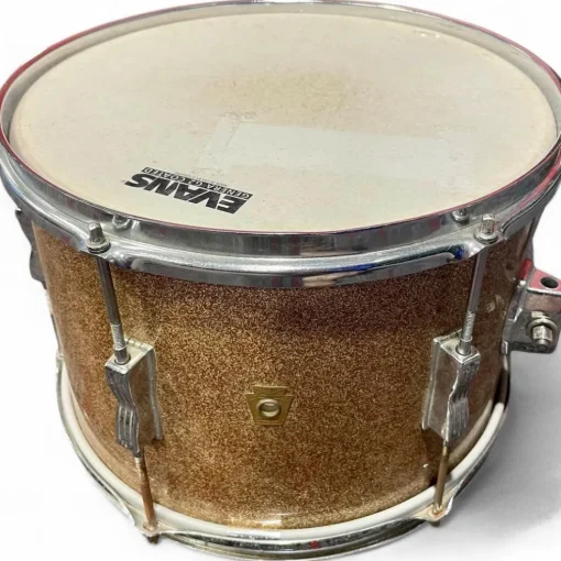Vintage 1965 Ludwig 5 Piece 5pc Kit Gold Sparkle W/Chrome Snare Gold Sparkle Drum Kit