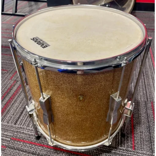 Vintage 1965 Ludwig 5 Piece 5pc Kit Gold Sparkle W/Chrome Snare Gold Sparkle Drum Kit