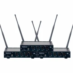 VocoPro DIGITAL-PLAY-12 12-Channel UHF Wireless Headset/Lapel Microphone System, 900-927.2mHz 902-928 MHz Black