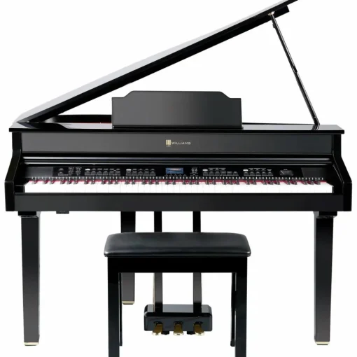 Williams Symphony Grand II Digital Micro Grand Piano With Bench Black 88 Key