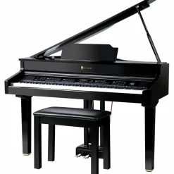 Williams Symphony Grand II Digital Micro Grand Piano With Bench Black 88 Key