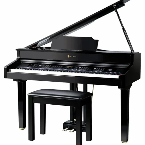Williams Symphony Grand II Digital Micro Grand Piano With Bench Black 88 Key