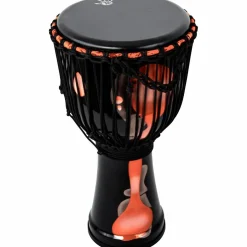 X8 Drums Blackout Lava Lamp Djembe 12 in. Red Multi Fade