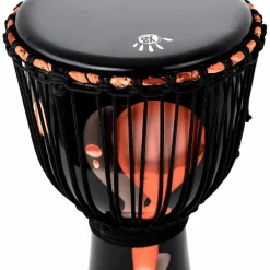 X8 Drums Blackout Lava Lamp Djembe 12 in. Red Multi Fade