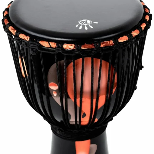 X8 Drums Blackout Lava Lamp Djembe 12 in. Red Multi Fade