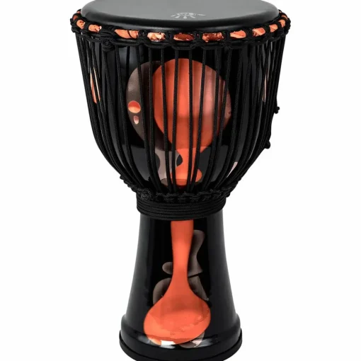 X8 Drums Blackout Lava Lamp Djembe 12 in. Red Multi Fade