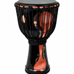 X8 Drums Blackout Lava Lamp Djembe 12 in. Red Multi Fade