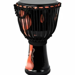X8 Drums Blackout Lava Lamp Djembe 12 in. Red Multi Fade