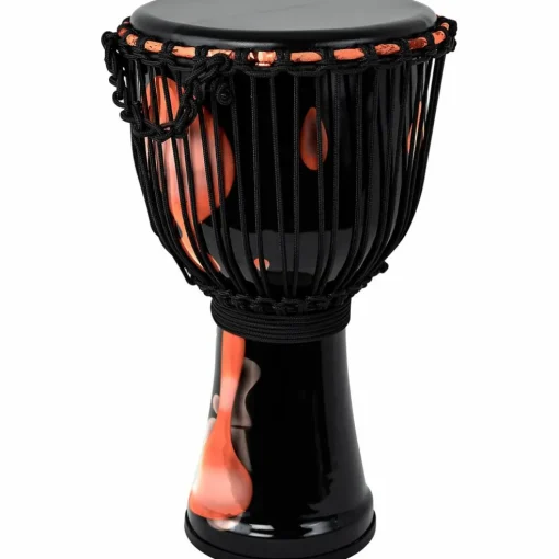 X8 Drums Blackout Lava Lamp Djembe 12 in. Red Multi Fade