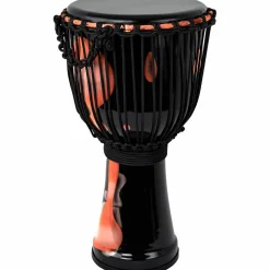 X8 Drums Blackout Lava Lamp Djembe 12 in. Red Multi Fade