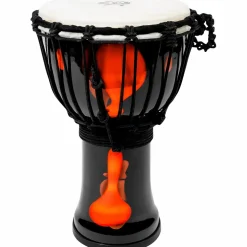 X8 Drums Lava Lamp Djembe, 7" Orange Multi Fade