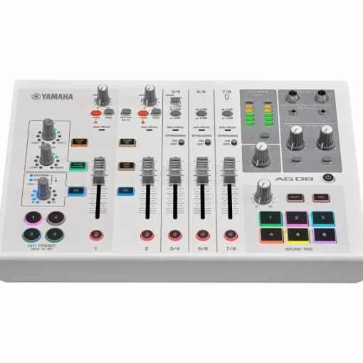 Yamaha AG08 8-Channel Mixer/USB Interface for Mac/PC White