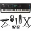 Yamaha MODX8+ Synthesizer With Stand, Pedal, Bench, Microphone and Cables