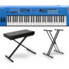 Yamaha MX61 61-Key Music Production Synthesizer Essentials Bundle Blue