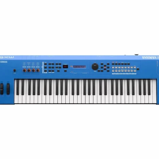 Yamaha MX61 61-Key Music Production Synthesizer Essentials Bundle Blue