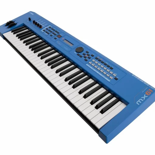Yamaha MX61 61-Key Music Production Synthesizer Essentials Bundle Blue