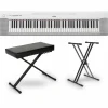 Yamaha Piaggero NP-35 76-Key Portable Keyboard Essentials Bundle White