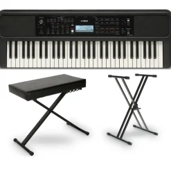 Yamaha PSRE383 61-Key Portable Keyboard Essentials Bundle